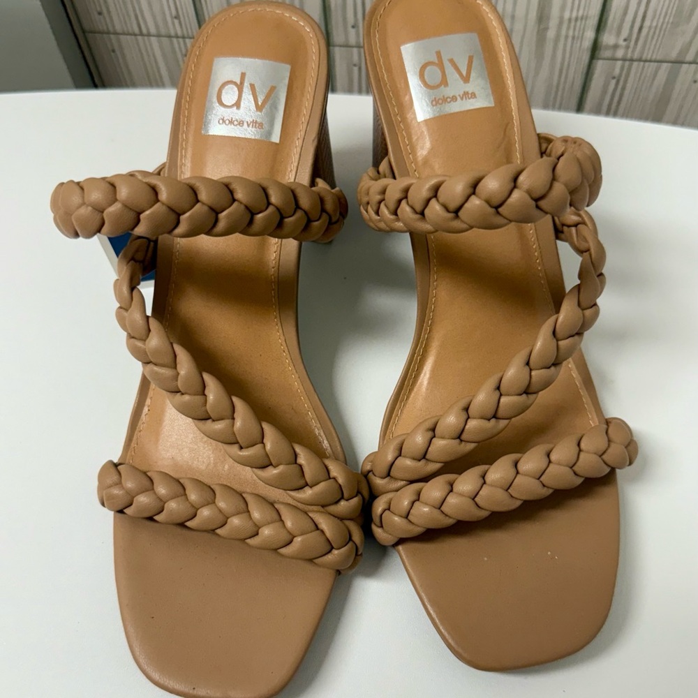 Dolce Vita Tan Braided Heels